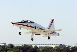 <p>
	Patuxent River, Md. (Aug. 3, 2005) A T-38A Talon, assigned to the U.S. Naval Test Pilot School, takes off for a training flight from Naval Air Station Patuxent River, Md. (U.S. Navy photo)<br />
	 </p>